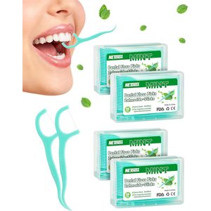 Tandfloss-sticks voor optimale tandreiniging - 200 stuks van munt smaak