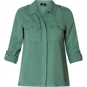 YESTA Hilan Blouse - Dark Pine Green - maat 4(54/56)