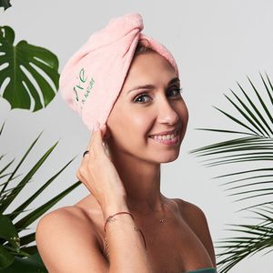 YEYE Pareo Set met Turban en Haarband - Koraalroze