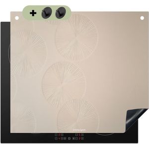 KitchenYeah® Inductie beschermer 60x50 cm - Japandi - Beige - Modern - Kookplaataccessoires - Afdekplaat voor kookplaat & Spatscherm achterwand - Inductiebeschermer - Inductiemat - Inductieplaat mat - Keuken decoratie
