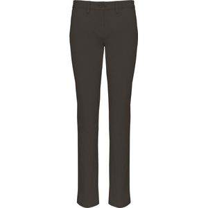 Kariban - Dames Chino Broek - Enzymatisch Gewassen - Licht Elastisch - Moderne Pasvorm