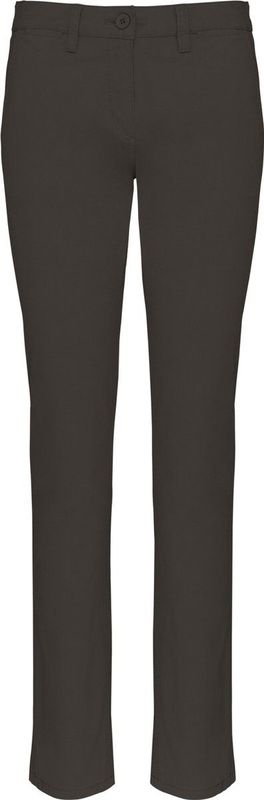 Kariban - Dames Chino Broek - Enzymatisch Gewassen - Licht Elastisch - Moderne Pasvorm