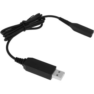 Allecto Premium - Scheermes Oplaadkabel voor Braun 3080 5514 5515 - Zwart - USB Oplaadkabel Charger - 100cm - Scheeren.