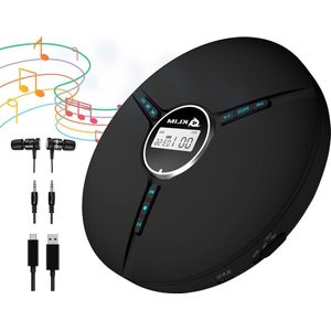 Draagbare CD-speler - Zwart - Compact Mini CD-speler - CD-R CD-RW MP3