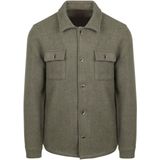 Suitable Overshirt Wool Blend Groen - Maat M - Heren