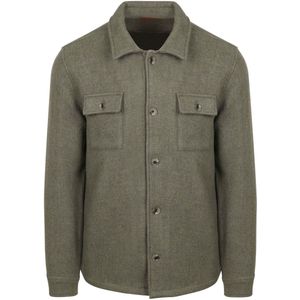 Suitable Overshirt Wool Blend Groen - Maat M - Heren