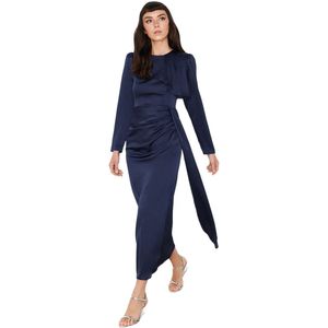 Trendyol Mint Shawl Gedetailleerde Satijnen Avondjurk Tctaw24Db00004