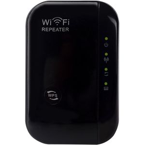 WiFi-netwerk repeater signaalversterker, 300M, draadloze router WiFi-signaalversterker, zwart, compatibel met alle draadloze routers.