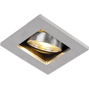 QAZQA qure - Moderne Dimbare LED Smart Inbouwspot incl. wifi met Dimmer - 1 lichts - L 100 mm - Staal - Woonkamer | Slaapkamer | Keuken