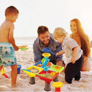 Zand- en watertafel tafelspeelset voor kleine kinderen inclusief accessoires strandspeelgoed speeltafel waterspeelgoed outdoor courtyard