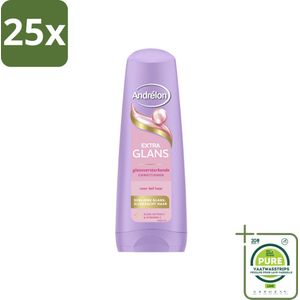 25 x Andrélon – Conditioner – Extra Glans – 200 ml - Grootverpakking - Glans - Haar Verzorging - Zijde-extract - Vitamine C - Zacht Haar