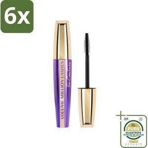 L'Oréal Paris - Mascara - Volume Million Lashes So Couture - Zwart - 9,2 ml - Voordeelverpakking - 6 stuks - Mascara zwart - Volumineuze mascara