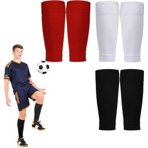 Allecto Plus - Voetbalsokmouwen Set van 3 - Voor voetbal, hardlopen of training - Zwart Wit Rood - One size - Comfortabele pasvorm & ademend materiaal
