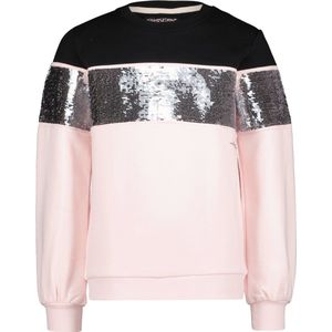 4PRESIDENT Sweater meisjes - Dust Pink/Black - Maat 92 - Meisjes trui