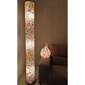 Staande lamp Handgemaakte Vloerlamp woonkamer slaapkamer Decoratie Design  slaapkamer cilinder glass multi color 150 cm
