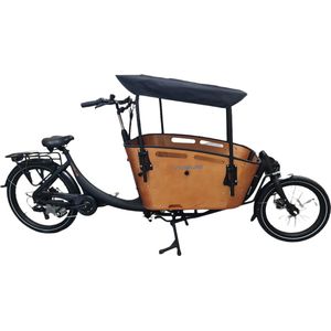Vogue Carry 2 bakfiets zonnedak zwarte zonneluifel