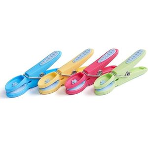 SHOP YOLO-wasknijpers plastic-Knijper bloem-48 stuks blauw-geel-groen-roze-van wasknijpers