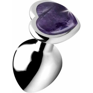 XR Brands Amethyst Heart - Butt Plug - Medium purple