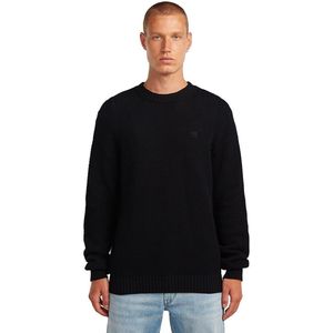 Honey Comb Structure Knit - Zwart - Heren
