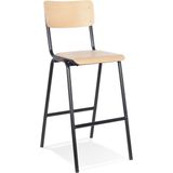 Alterego - STRAVA - Barkruk - Beige - 45x52x110 cm