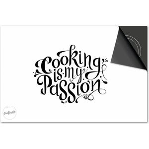 Inductie beschermer 81x52 - afdekplaat inductie mat - Dietrix Kookplaat beschermer - Exclusief - Quotes - Cooking is my Passion Wit