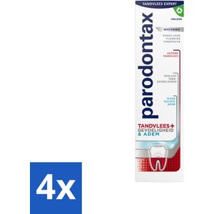 Parodontax - Tandpasta - Tandvlees+Gevoeligheid & Adem - Whitening - 75 ml - Voordeelverpakking - 4 stuks