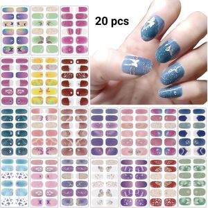 GUAPÀ® Nagelstickers & Nail wraps - Gel Nail Wraps - Nagels Wraps - Nail Art - Nagel Folie - Diverse kleuren Nail Wrap - plaknagels - glitters en vormpjes - 20 Vellen Nagelstickers