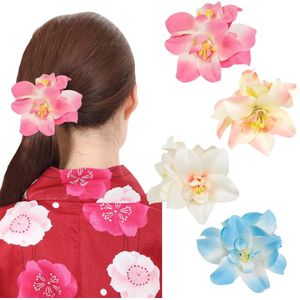 4Pcs Hawaiian Floral Hair Clips - Artificial Tropical Hair Clips - Hibiscus Comb Clips - Beach Holiday - Party - Boho Haaraccessoires