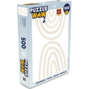 Puzzel Regenboog - Pastel - Design - Abstract - Legpuzzel - Puzzel 500 stukjes