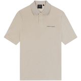 Lyle And Scott - Badstof Poloshirt - Crème - Heren