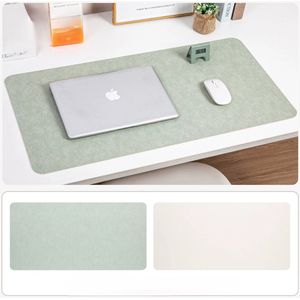 Multifunctionele leren bureau-onderlegger, leren muismat, gladde schrijfmat, antislip bureaubeschermer, waterdichte dubbelzijdige laptop-toetsenbordmat voor kantoor en thuis (100cm*50cm)