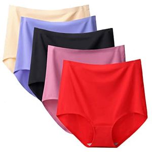 5 Stuks Damesslips met Hoge Taille. Regelmatige Slip. Ondergoed voor Dames. Dames Slips van Ijszijde. Rekbare Damesslip met Hoge Taille -XXL