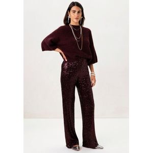 Sissy-Boy - Bordeaux rode broek met pailletten