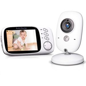 WiFi gratis babymonitor met camera en audio, geen latentieverbinding, plug and play, IPS-scherm, high-definition camera, nachtzicht, tweerichtingsgesprek, 8 wiegelingen, 1000 voet bereik, draagbare babymonitor