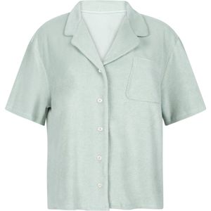 Hunkemöller Overhemd met badstoftextuur en knoopsluiting Groen XS