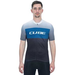 Cube Teamline Cmpt Korte Mouw Wielertrui Blauw 2XL Man