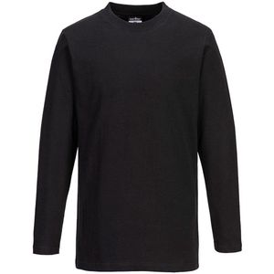 Portwest T-shirt met Lange Mouw B196 - Zwart - S