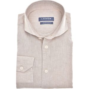 Ledub business overhemd bruin