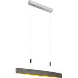 Lucande - Hanglampen- met touchdimmer - 5 lichts - metaal - H: 8 cm - zwart, goud - Inclusief lichtbronnen