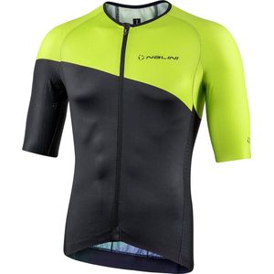 Nalini - Heren - Fietsshirt - Korte Mouwen - Wielrenshirt - Zwart - Groen - BASERGOLASERJ - L