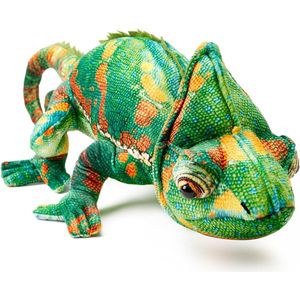 Kinderen Realistische Zachte Knuffelige Pluche Speelgoeddier - Perfecte Speelkameraadjes voor Kinderen met Levensechte Details uitgelicht op Tiktok (55cm Lengte) (Groene Kameleon)