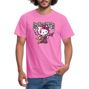 Hello Kitty In Een Rockoutfit Speelt E-gitaar T-Shirt Heren