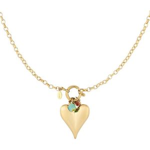 Grote hartketting - goudkleur