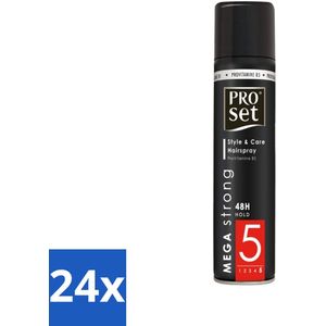 Proset - Haarspray - Mega Strong - 48 uur Werking - 300 ml - Voordeelverpakking - 24 stuks