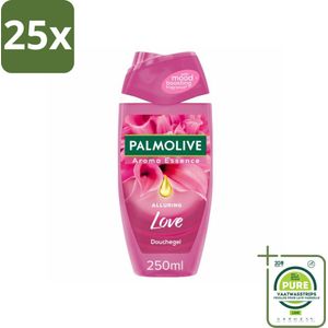 25 x Palmolive Douchegel Aroma Essence Alluring Love 250 ml - Grootverpakking - Douchegel - Palmolive - Alluring Love - Geur - Rozen