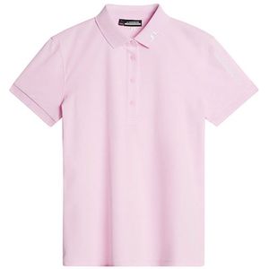 J.lindeberg Tour Tech Korte Mouw Poloshirt Voor Dames Roze L Vrouw