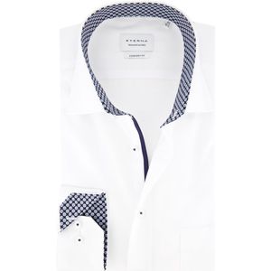 Eterna - Overhemd - Wit - Comfort Fit - Strijkvrij - Lange Mouwen