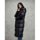 Blauer Wintermantel 'Celia'  bordeaux / zwart