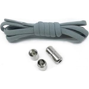 ***Magnetische Veters - 2 Paar - Grijs Niet meer Strikken - Kids - van Heble® ***