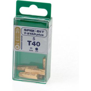 Spax Bit TX40 goud blister van 5 bits